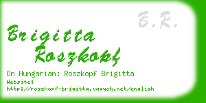 brigitta roszkopf business card
